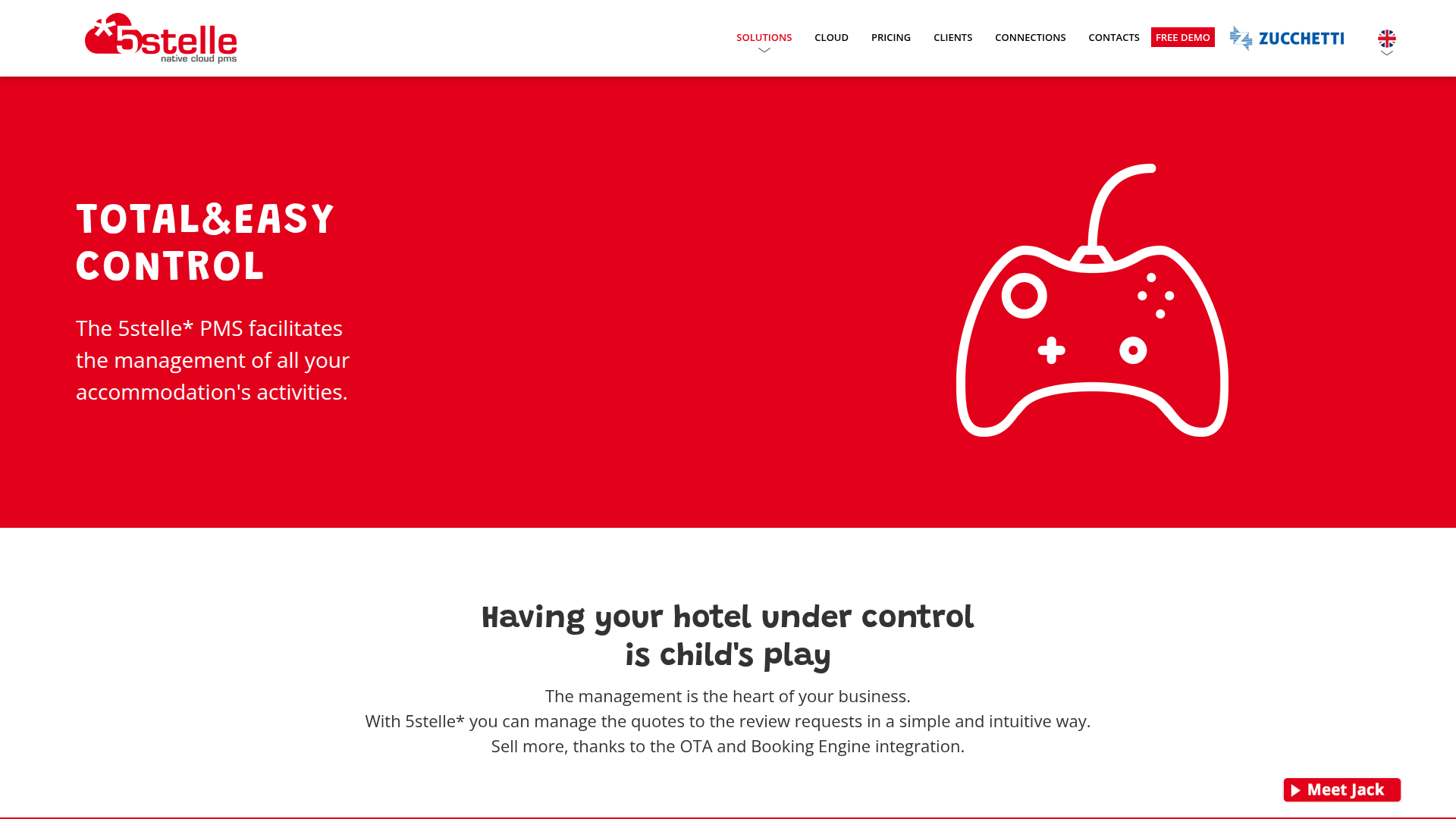 5stelle\* — PMS cloud italiano del gruppo Zucchetti per hotel e catene