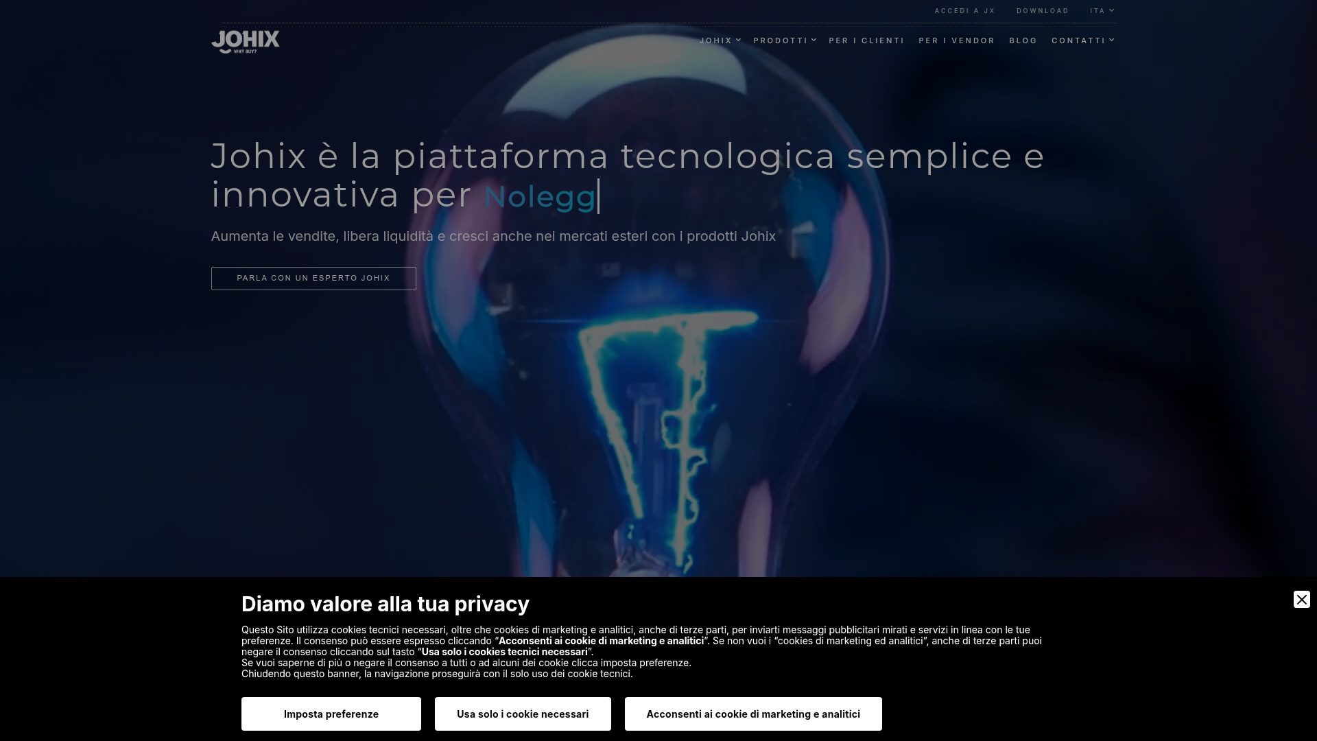 Johix — Noleggio operativo e soluzioni finanziarie per tecnologia hotel